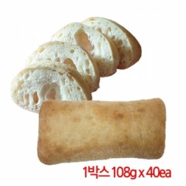 아오아오 커피,치아바타 빵 냉동치아바타(108gx40ea) 1봉 1박스